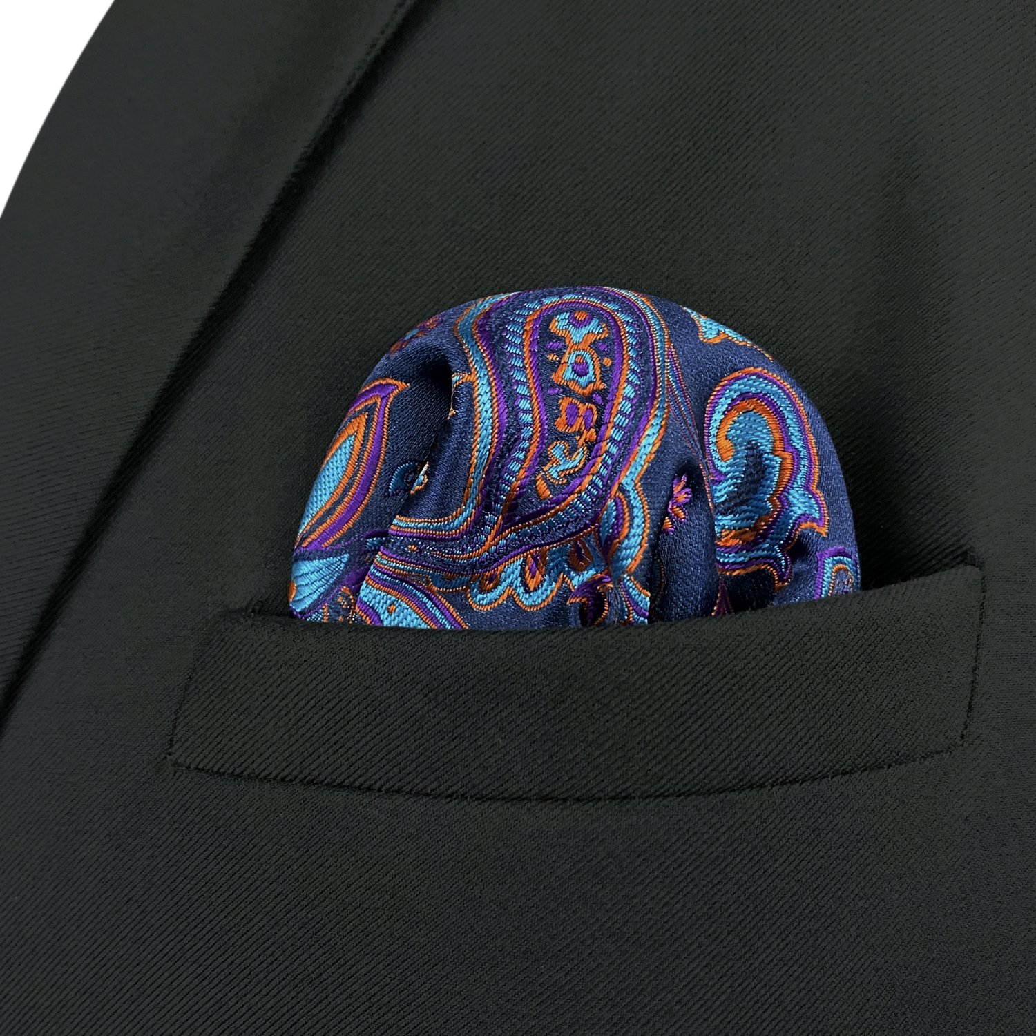 Einstecktuch „Paisley Navy“